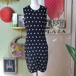 BCBG Maxazria ⭐ Knit Polka Dot Dress M
